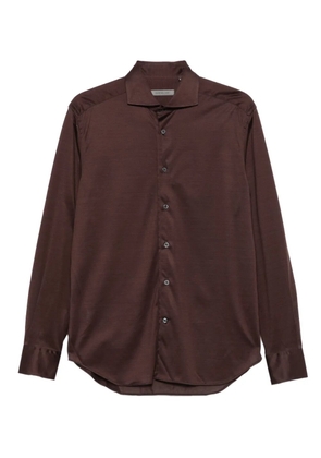 Corneliani long-sleeved button-fastening shirt - Brown