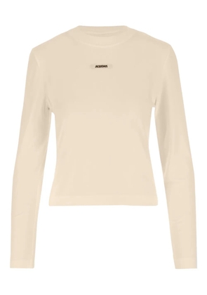 Jacquemus Le Gros Grin logo-detail long-sleeve T-shirt - Neutrals