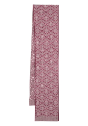 Barrie cashmere monogram scarf - Pink