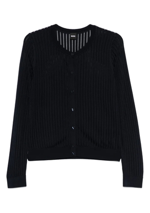 BOSS ribbed cardigan - Blue