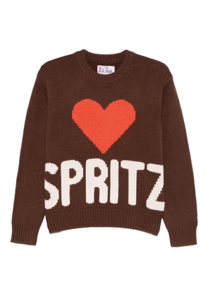 MC2 Saint Barth Kyla heart-detail sweater - Brown