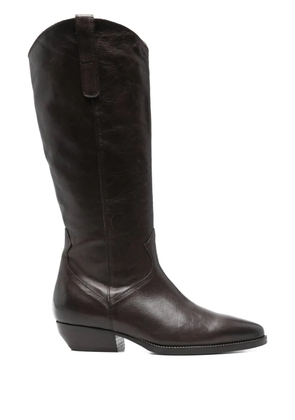 curiositè 35mm leather pointed-toe cowboy boots - Brown