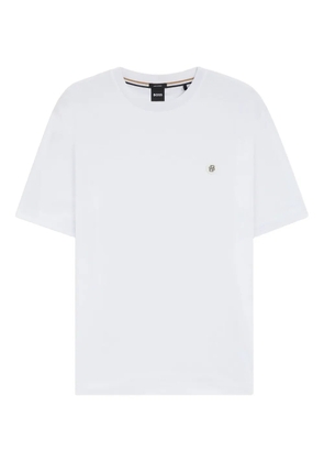 BOSS logo-plaque cotton T-shirt - White
