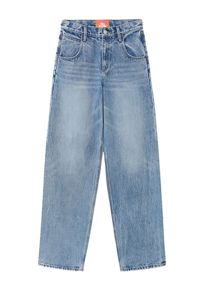 Hey Joanie logo-patch jeans - Blue