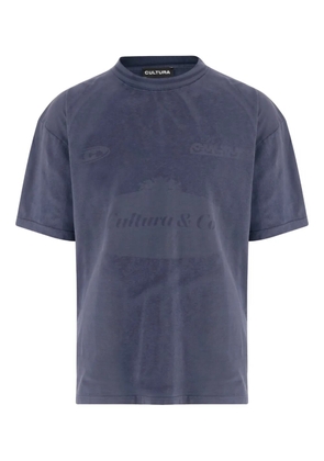 CULTURA logo print T-shirt - Blue