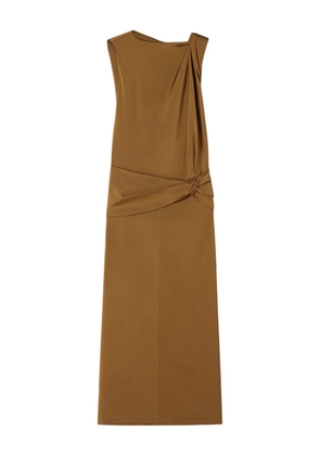 Lanvin twisted-detail sleeveless midi dress - Brown