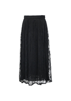 Celine Pre-Owned lace midi skirt - Black
