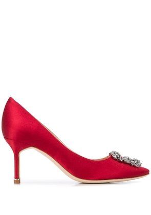 Manolo Blahnik 70mm Hangisi pumps - Red