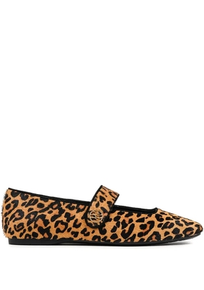 Karl Lagerfeld leopard-print ballet flats - Neutrals