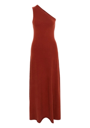 extreme cashmere one-shoulder maxi dress - Orange