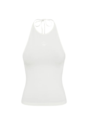 Marine Serre logo halter top - White