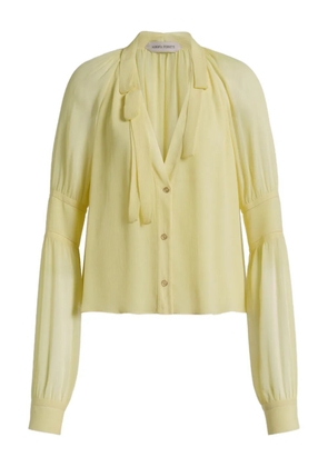 Alberta Ferretti tie-neck top - Yellow