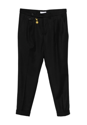 Manuel Ritz double-pleat flannel trousers - Black