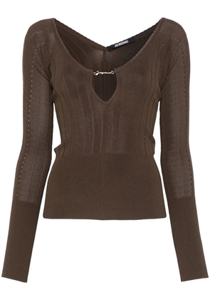 Jacquemus Le sommet Pralù top - Brown