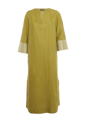 Loro Piana Pre-Owned embroidered midi dress - Green