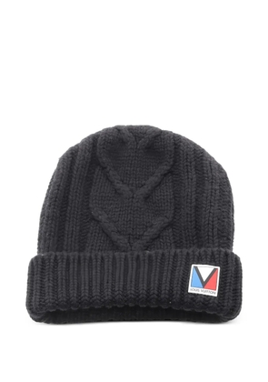 Louis Vuitton Pre-Owned 2014 cable-knit beanie hat - Black