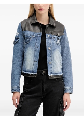 Desigual panel frayed jacket - Blue