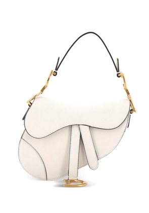 Christian Dior Pre-Owned Saddle Handbag Leather Mini shoulder bag - White