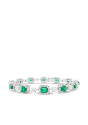 HYT Jewelry 18kt white gold Tennis emerald bracelet - Silver