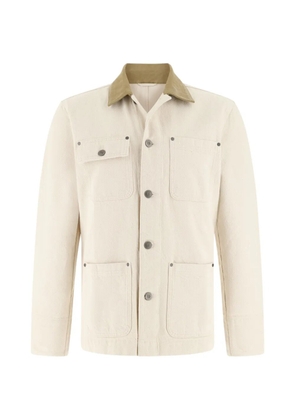 Boggi Milano collar buttoned shirt jacket - Neutrals