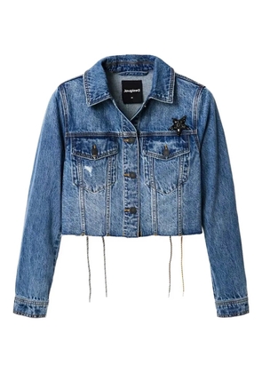 Desigual Power lace-up denim jacket - Blue