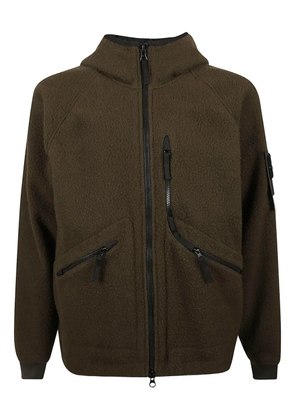Stone Island hooded zip-up jacket - Green