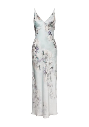 Alberta Ferretti floral-print dress - Grey