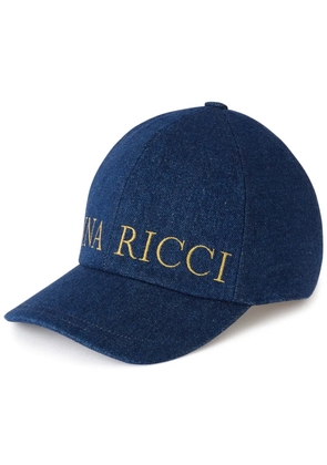 Nina Ricci logo-embroidered cap - Blue