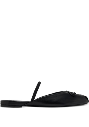 Stuart Weitzman Prima bow-detail leather mules - Black