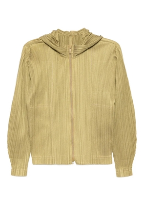Pleats Please Issey Miyake pleated jacket - Green