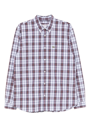 Lacoste logo-appliqué plaid shirts - Blue