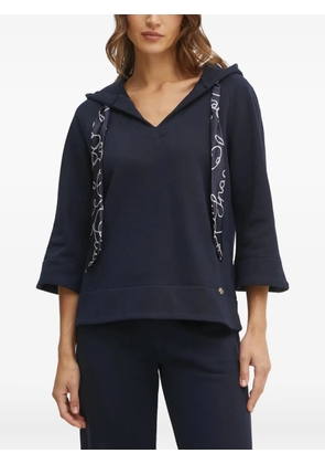 LUISA SPAGNOLI drawstring hoodie - Blue