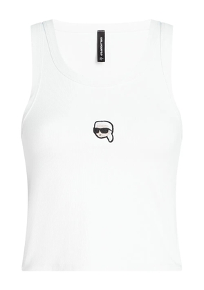 Karl Lagerfeld Ikon cropped pajama top - White