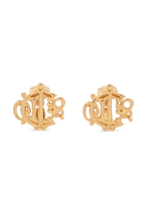 Christian Dior Pre-Owned 1990s logo clip-on earrings - Gold