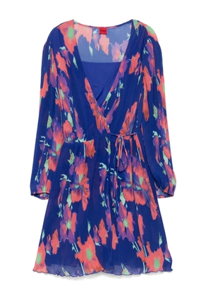 HUGO floral-print midi dress - Blue