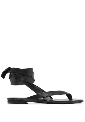 The Attico ankle-strap flat sandals - Black