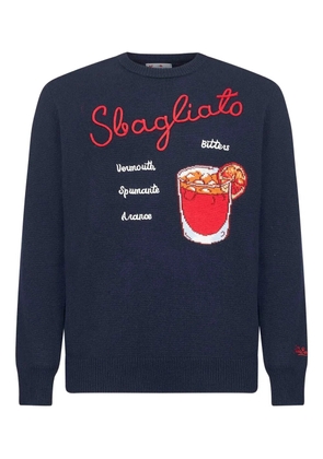 MC2 Saint Barth drink-motif embroidered sweater - Blue
