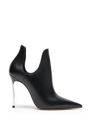 Casadei pointed toe heel boots - Black