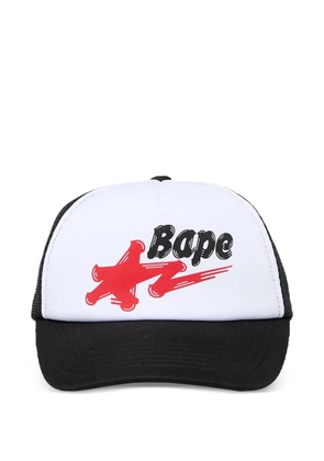 A BATHING APE® Star trucker cap - White