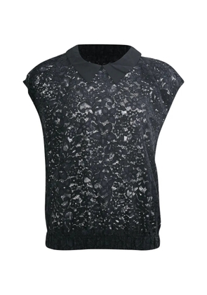 SANDRO lace detailed blouse - Black