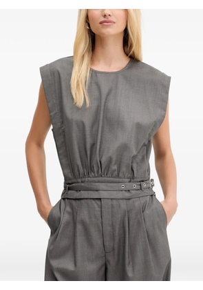 Gestuz GZeffy tonal belt blouse - Grey