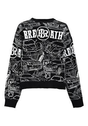 BREATH car-pattern sweater - Black