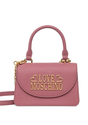 Love Moschino logo lettering satchel - Pink