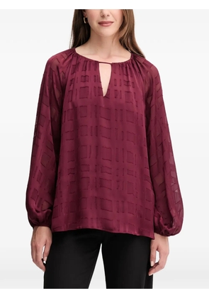 Joseph Ribkoff long-sleeved keyhole blouse - Red