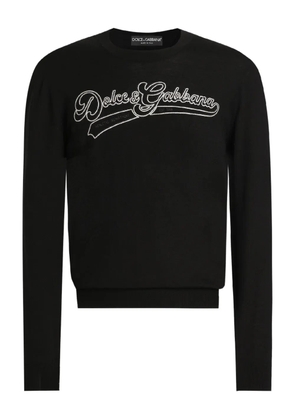 Dolce & Gabbana logo crew neck knitwear - Black