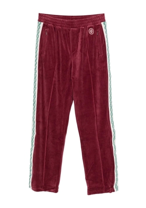 Drôle De Monsieur velour track pants - Red