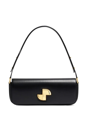 Patou Le Lock leather shoulder bag - Black