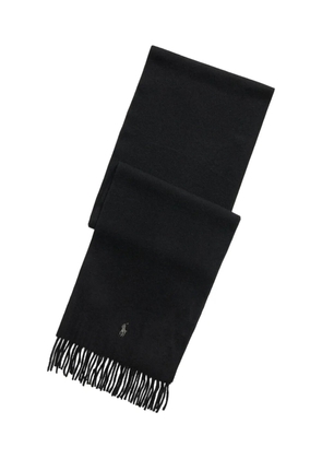 Polo Ralph Lauren wool fringed scarf - Black