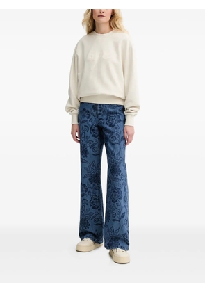 A.P.C. floral-print jeans - Blue