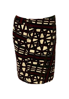 Gucci Pre-Owned fantasy tartan button skirt - Red